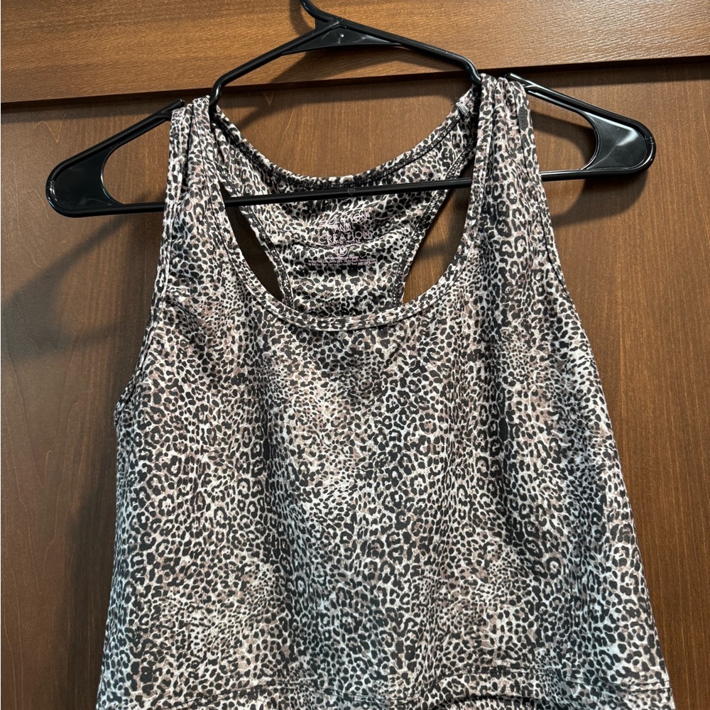 Evolution and Creation Leopard Print Active Tank